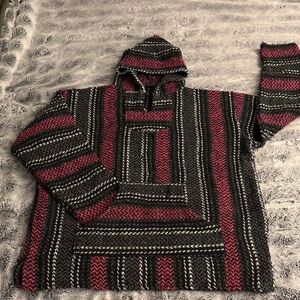 Men's Black and Red Striped Sweater vintage